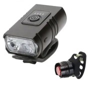 LÁMPA&VILLOGÓ SZETT SPYR CITY USB1000LM