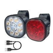 VILLOGÓ SZETT USB 9 LED 50LM 7FUNK